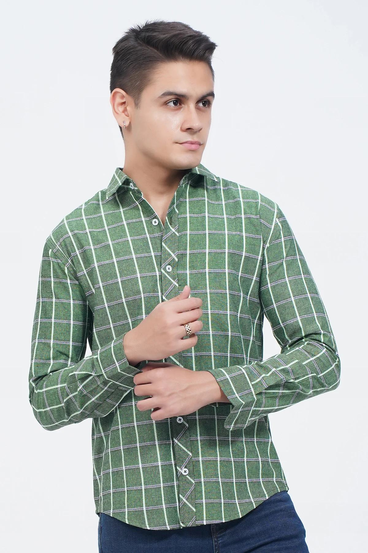 "WESTON" Casual Striped Button Up Shirt