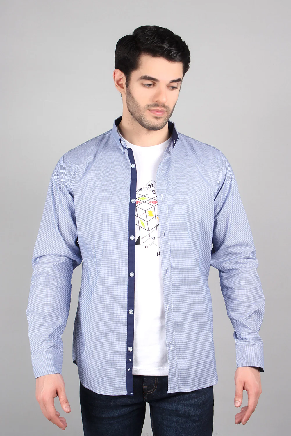 Men's "XAVIER" Checkered Casual Cotton Shirt - Image 2