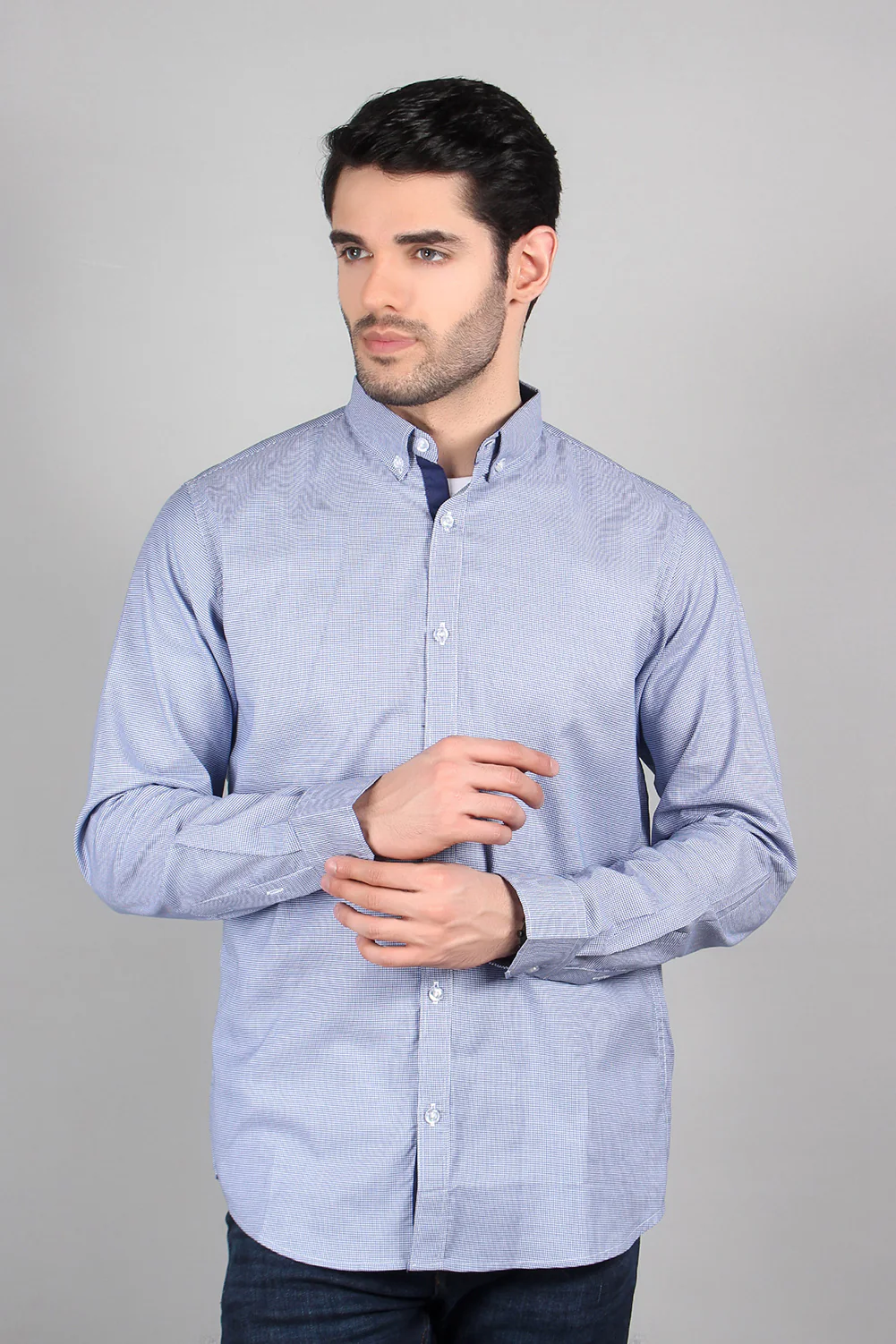 Men's "XAVIER" Checkered Casual Cotton Shirt - Image 3