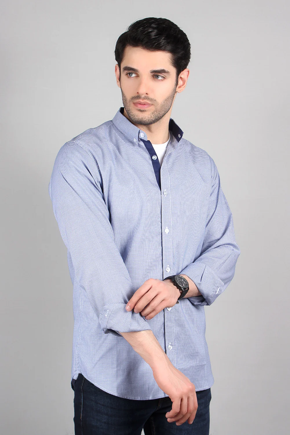 Men's "XAVIER" Checkered Casual Cotton Shirt - Image 4