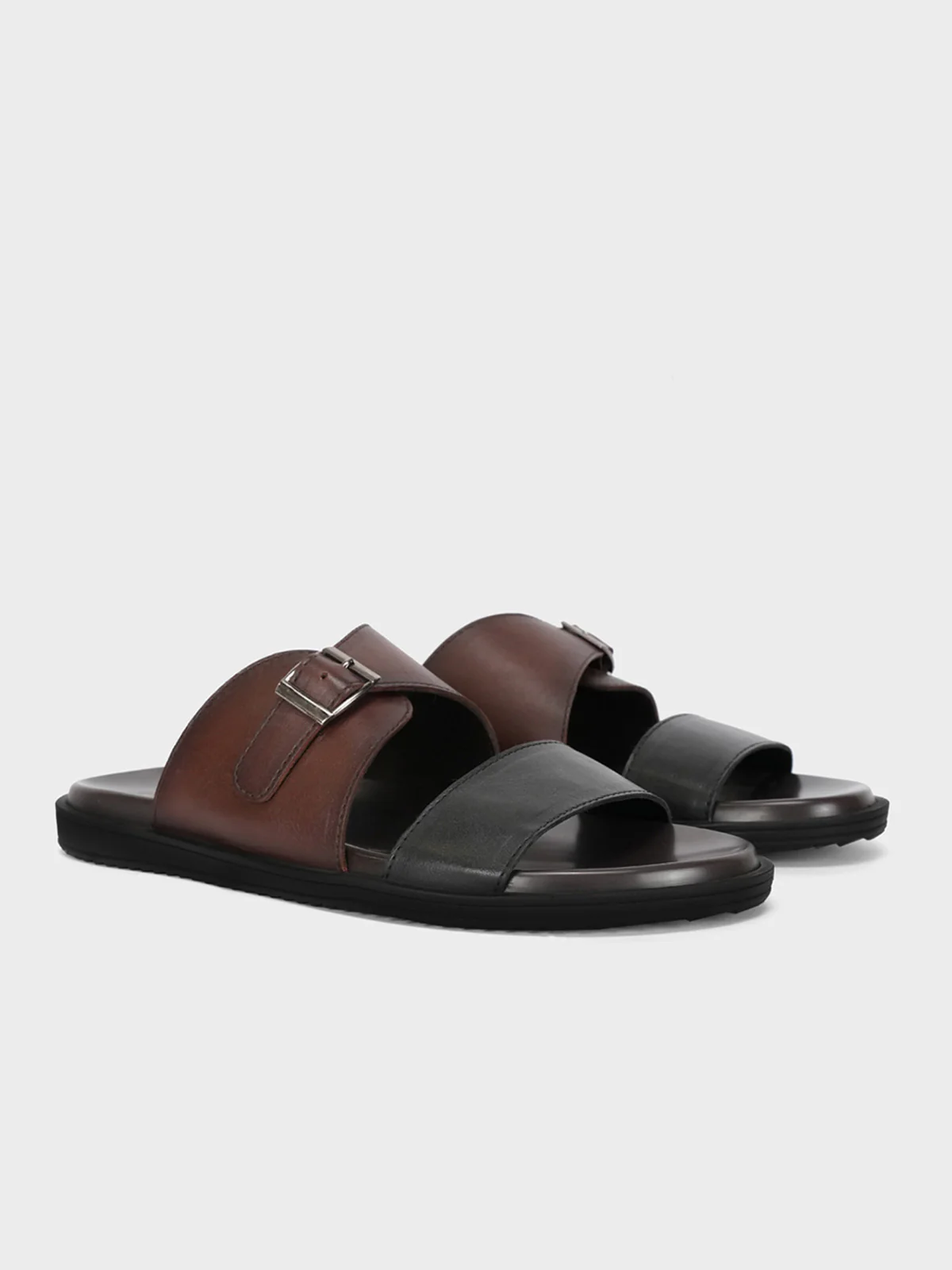 Mens "YANNICK" Casual Leather Slippers - Image 2