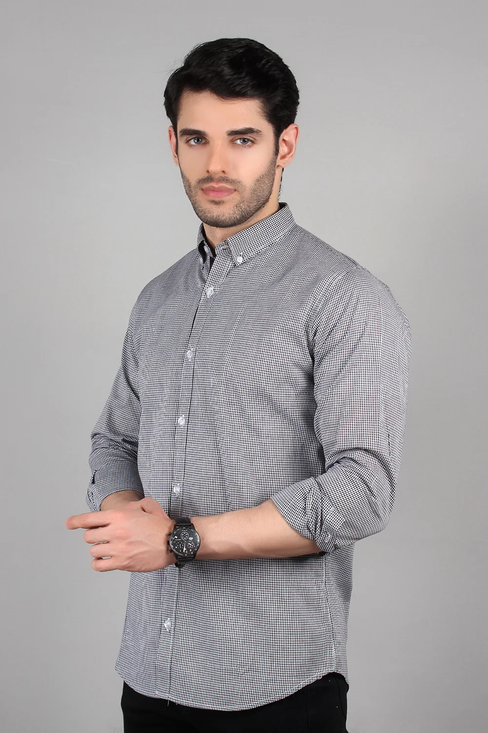 Men's "YARIS" Checkered Casual Cotton Shirt - Image 2