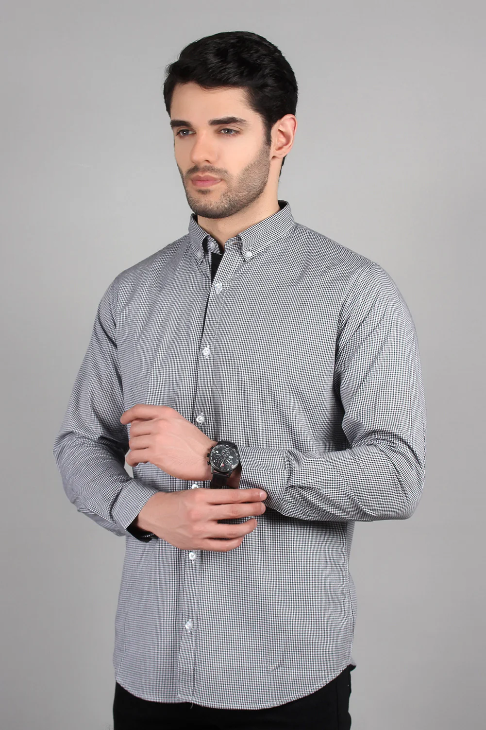 Men's "YARIS" Checkered Casual Cotton Shirt - Image 4