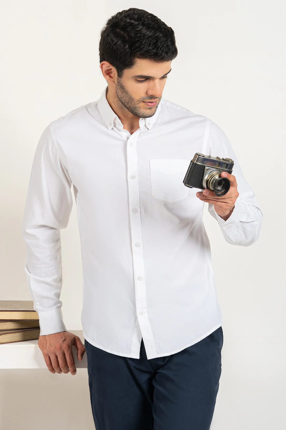 Men's "ZEIN" Cotton Full Sleeves Checked Designer Shirt - Image 2