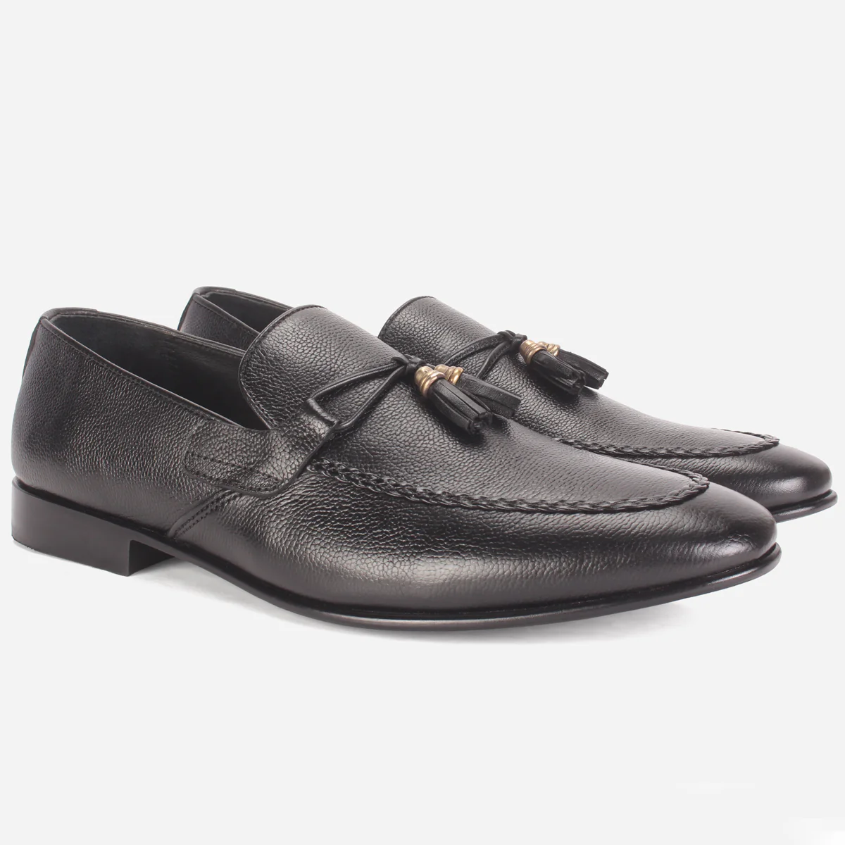 Mens "ZILIA" Leather Tassels Detailing Leather Shoes - Image 2