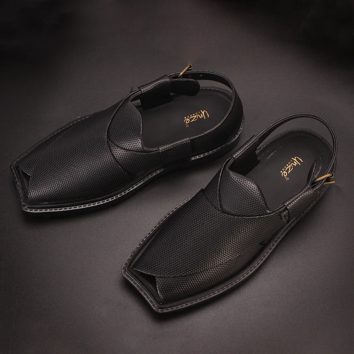 Men's "ZUBIN" Leather Buckled Peshawari Sandals - Image 6