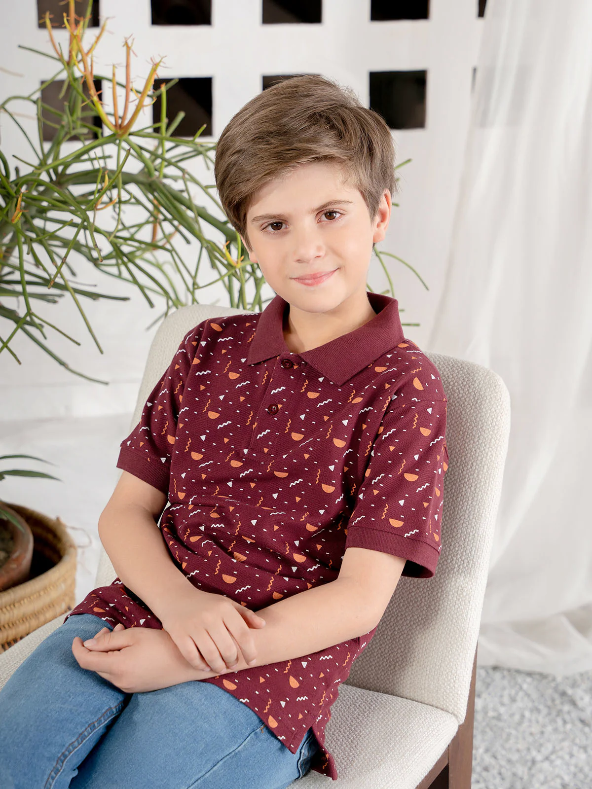 "MERON" Printed Regular Fit Polo Shirt
