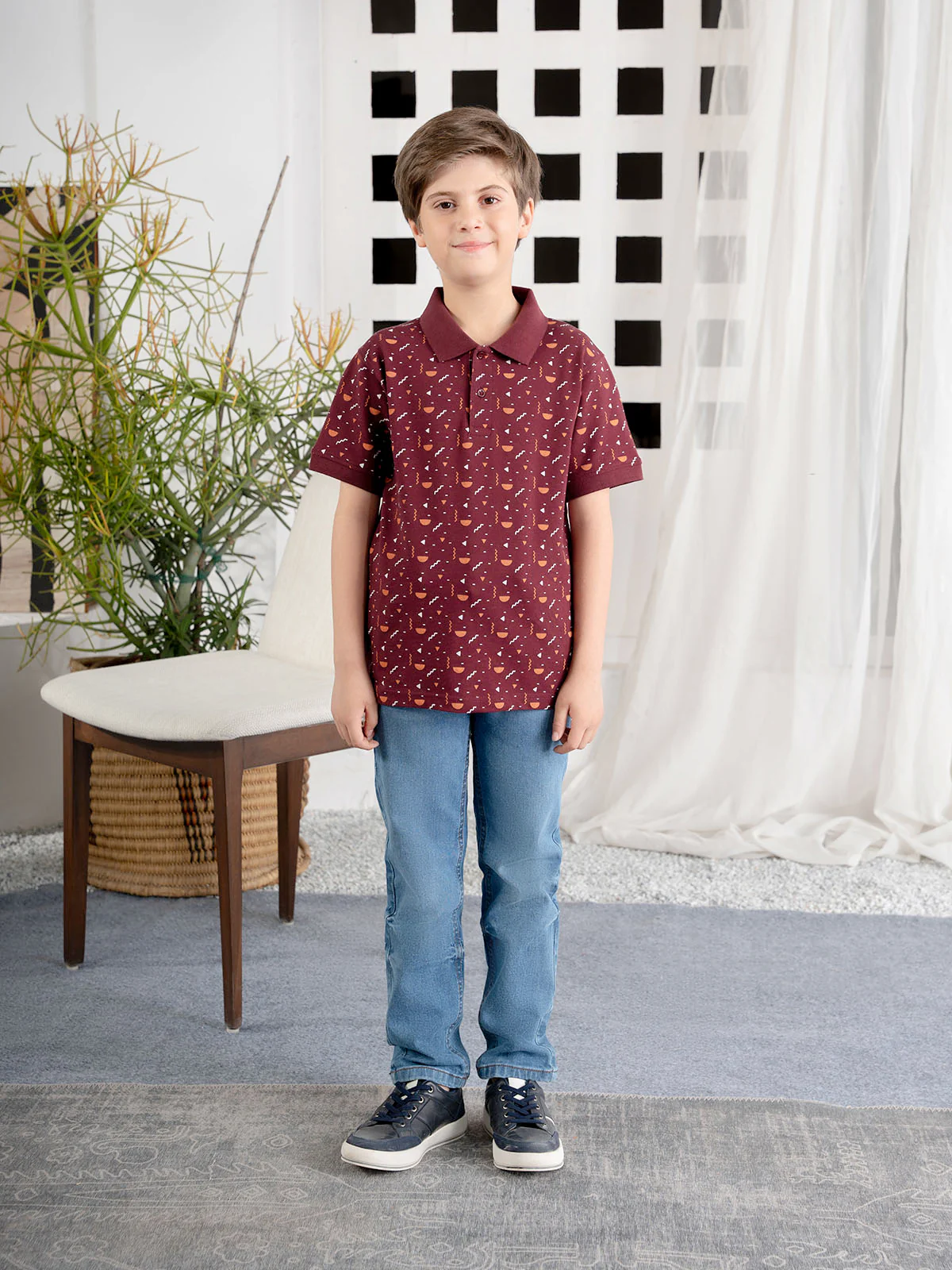 "MERON" Printed Regular Fit Polo Shirt - Image 2