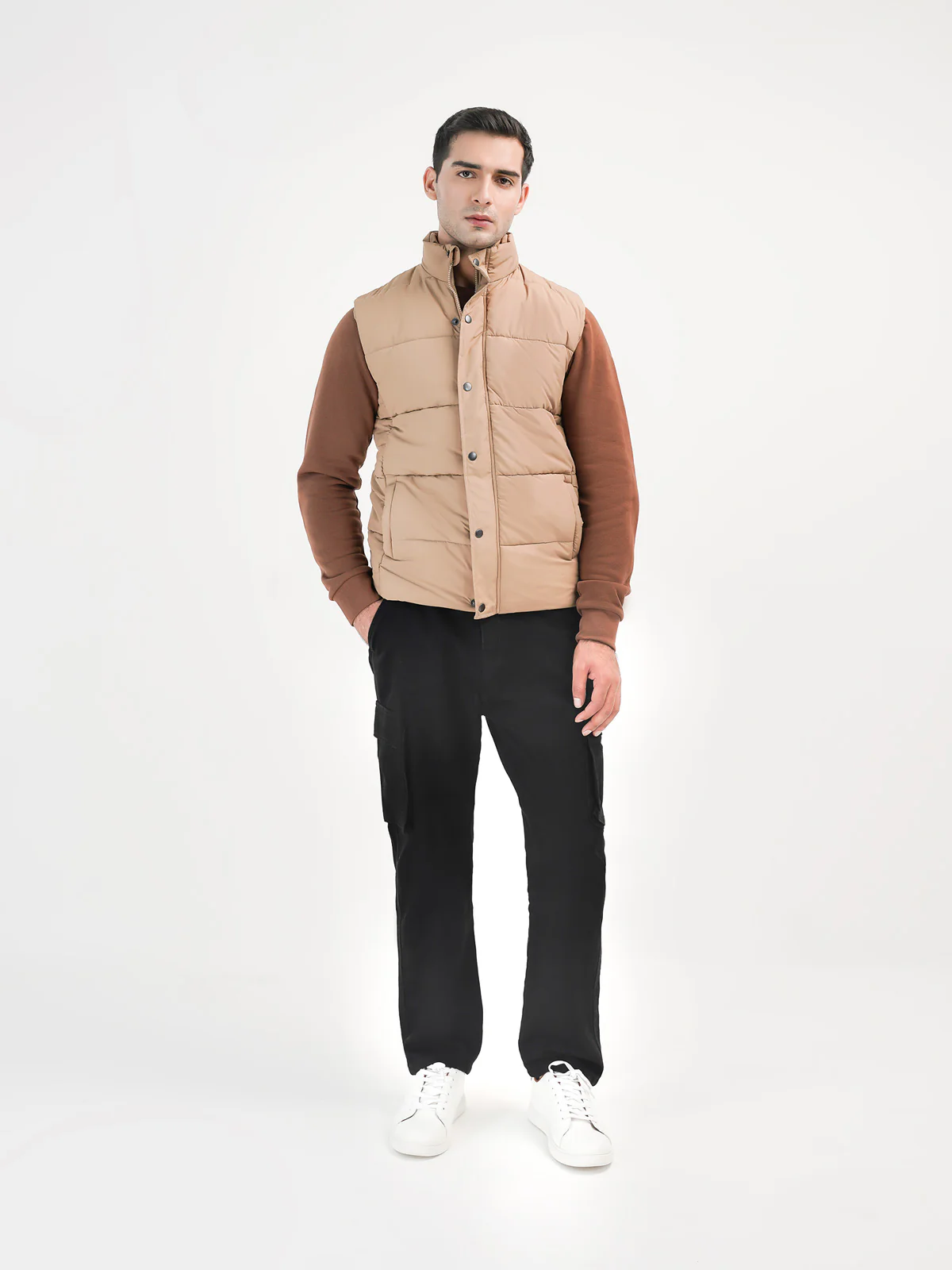 "MEROPE" Button Up Puffer Jacket