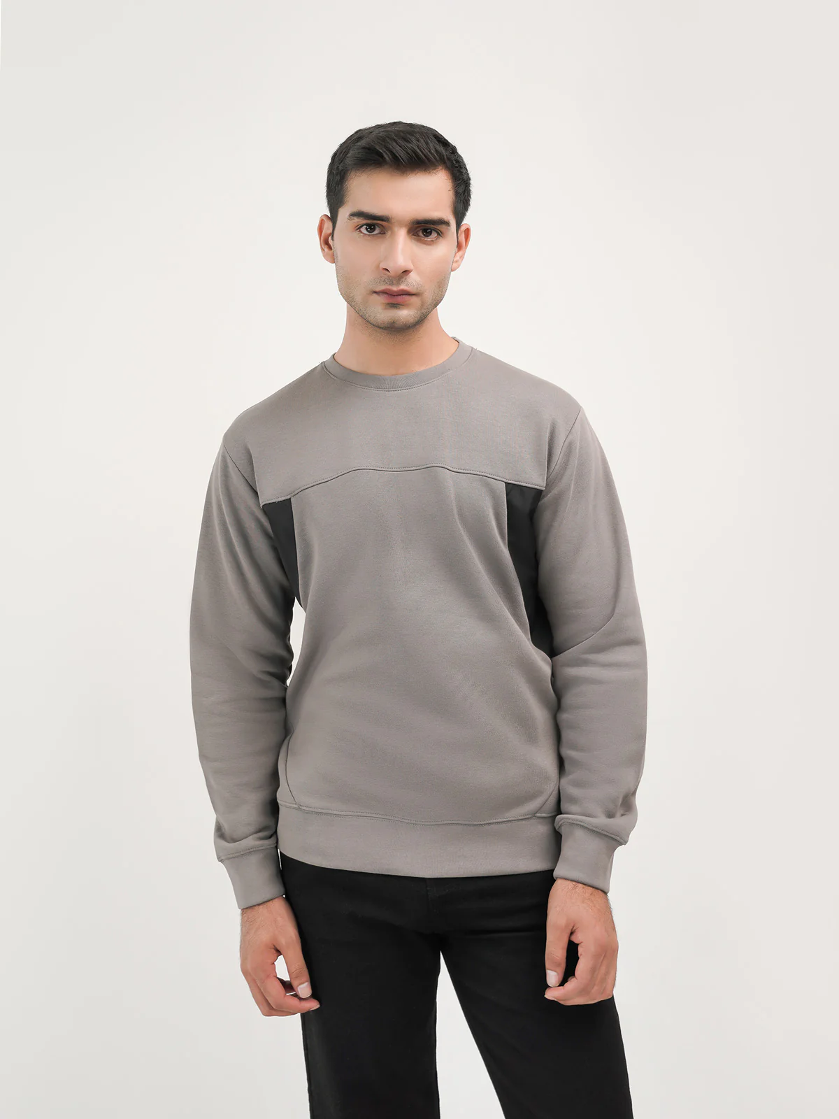 "MICOS" Casual Cut and Sew Sweatshirt - Image 2