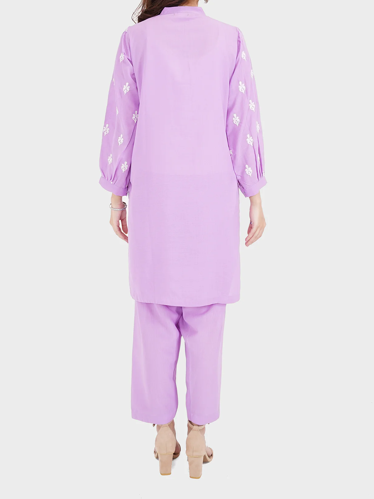 "MIKASA" Embroidered Solid Two Piece Suit - Image 3