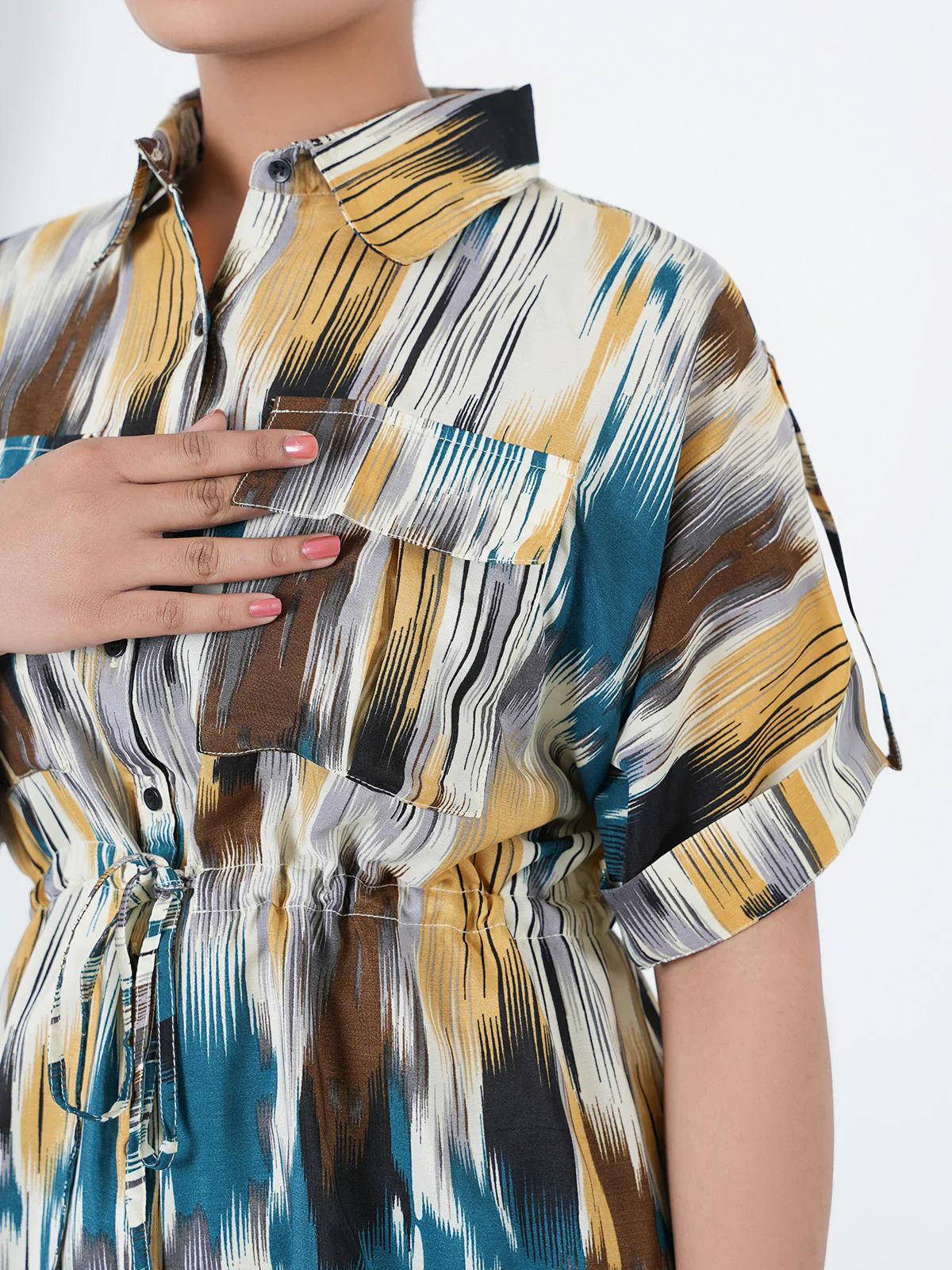 "MINORU" Printed Regular Fit Co-Ord Set - Image 2