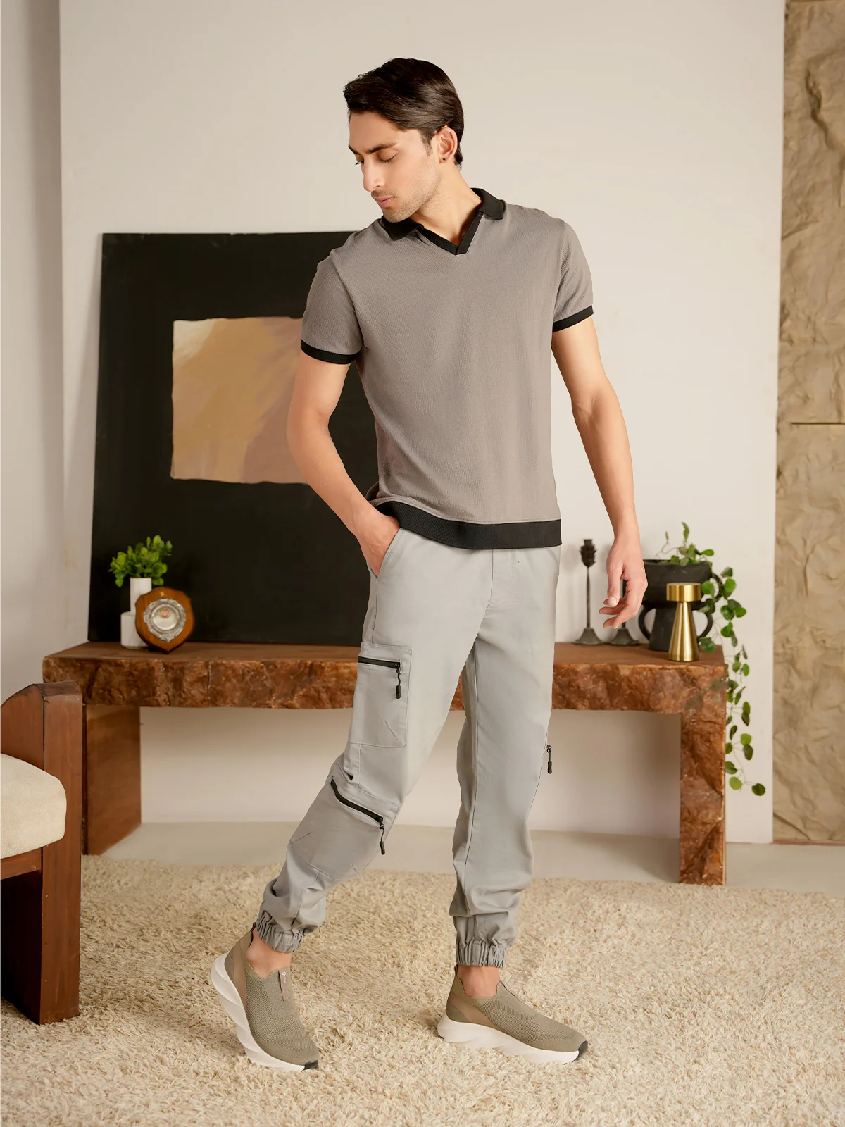 "MIRIM" Cargo Cotton Woven Trouser - Image 3