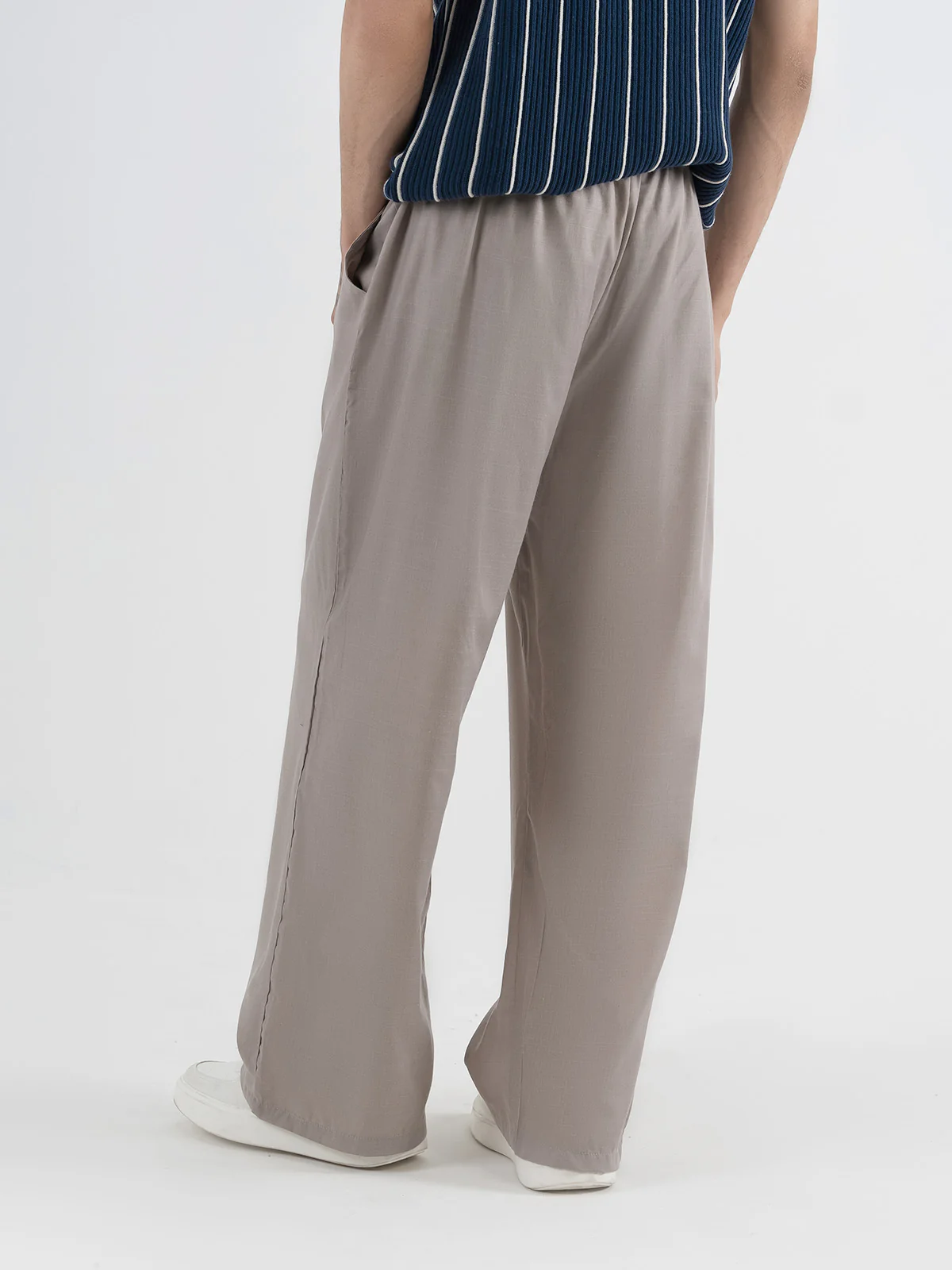 "MORGA" Regular Fit Cotton Woven Trouser - Image 4