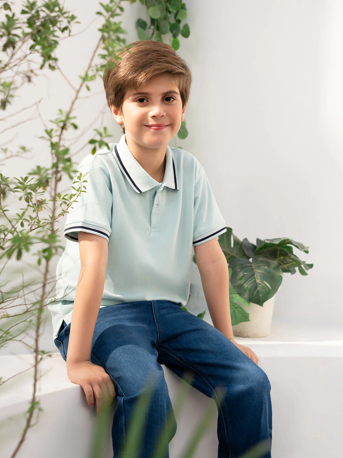 "MOSHE" Basic Regular Fit Polo Shirt - Image 2