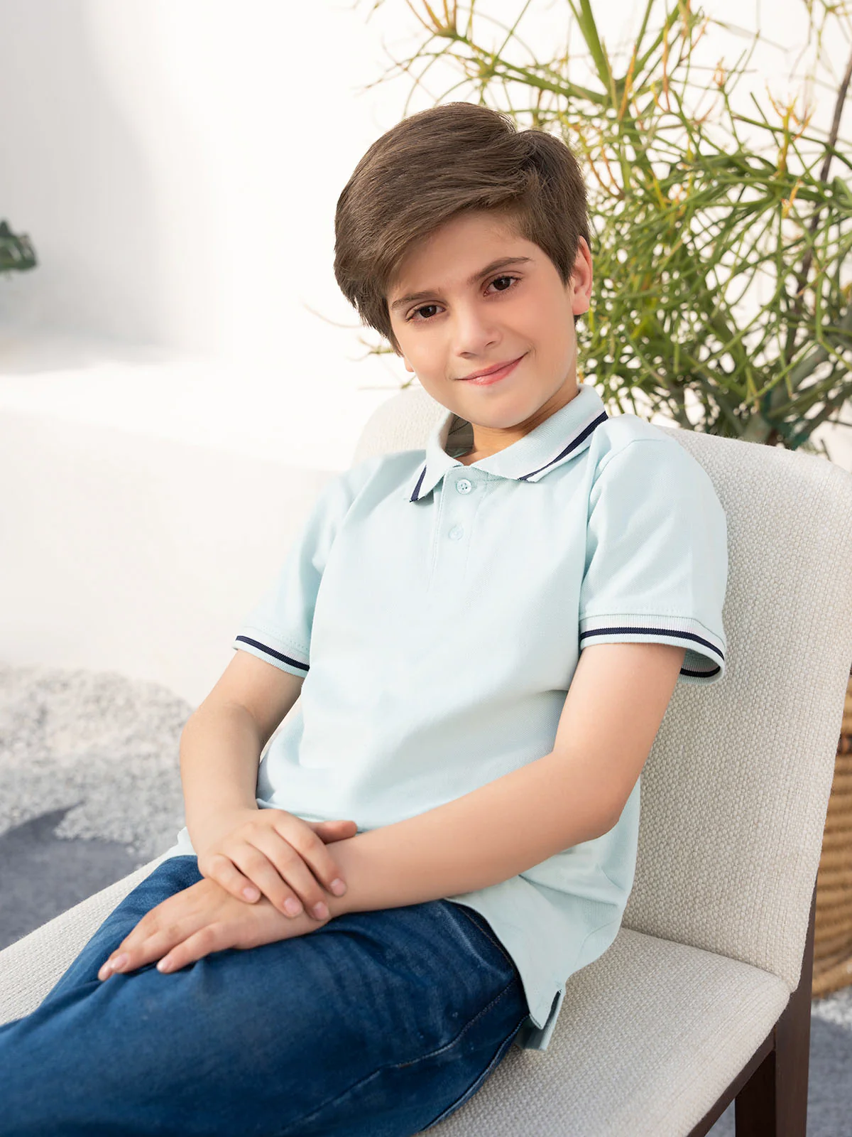 "MOSHE" Basic Regular Fit Polo Shirt - Image 3