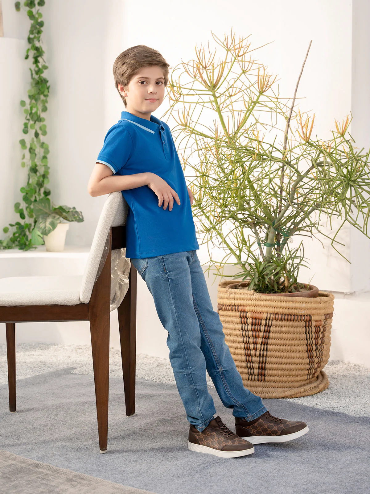 "MOSHE" Basic Regular Fit Polo Shirt - Image 3