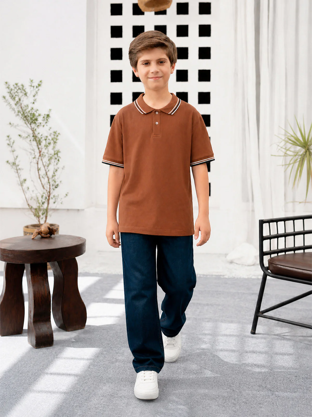 "MOSHE" Basic Regular Fit Polo Shirt - Image 2