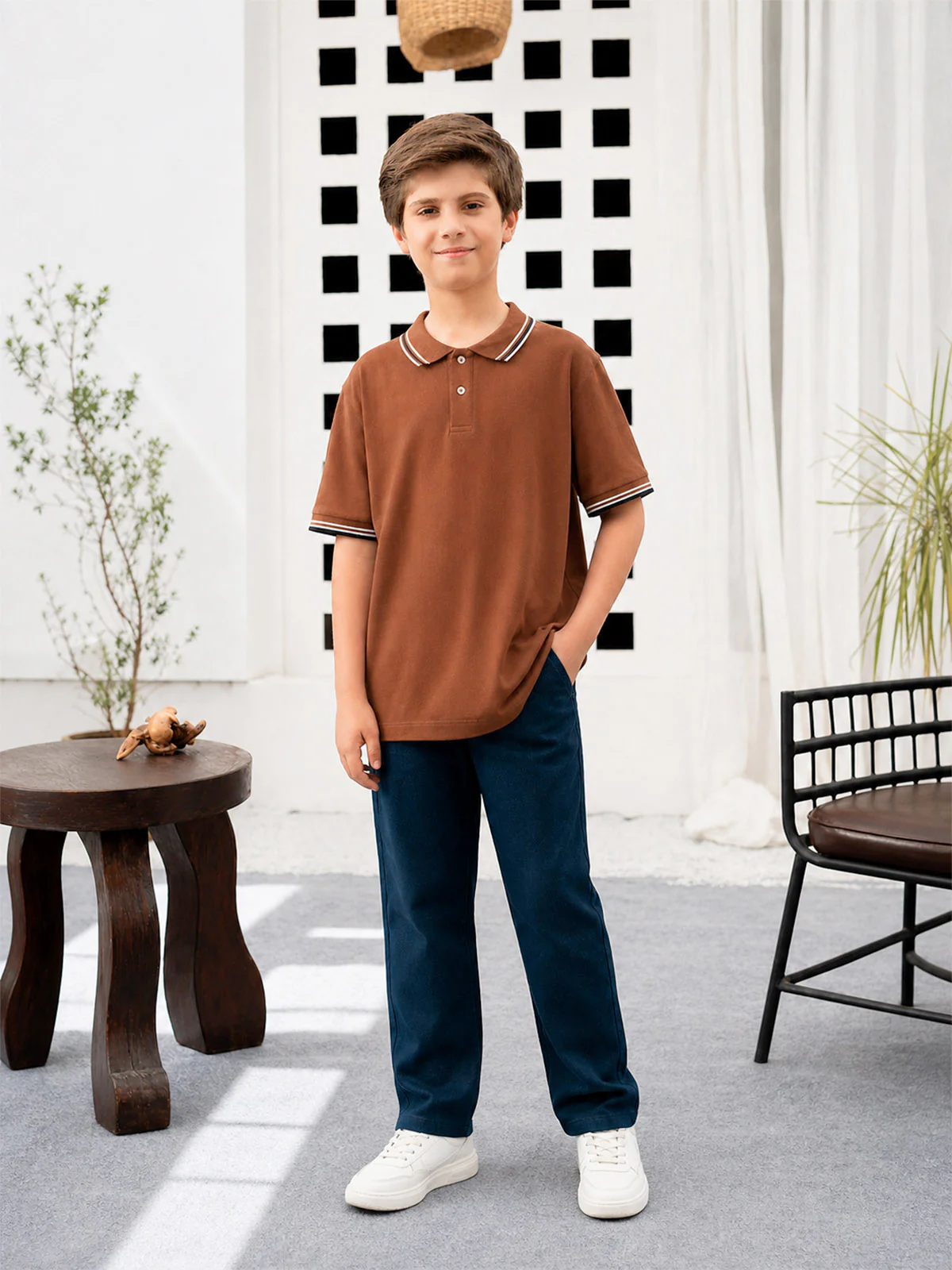 "MOSHE" Basic Regular Fit Polo Shirt - Image 3