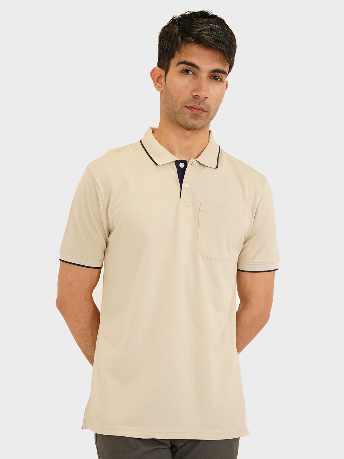 "MOUNIR" Trendy Regular Fit Polo Shirt - Image 3