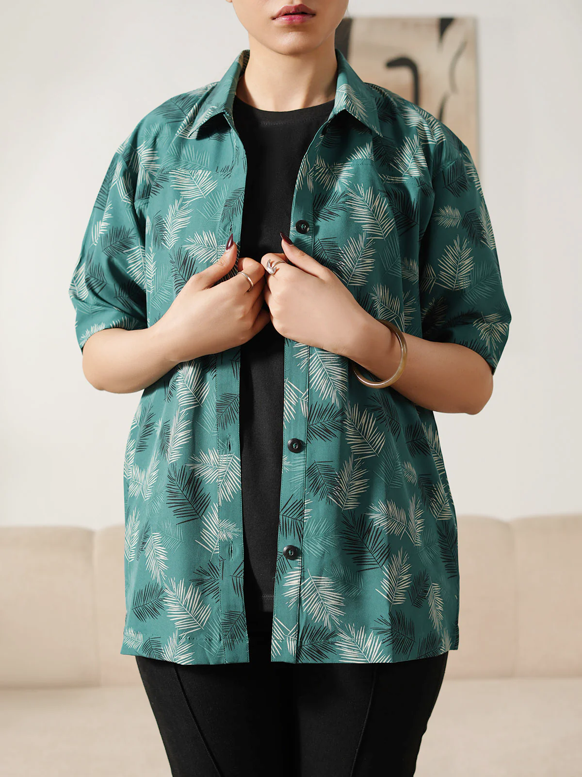 "MYLES" Basic Regular Fit Cotton Top - Image 4