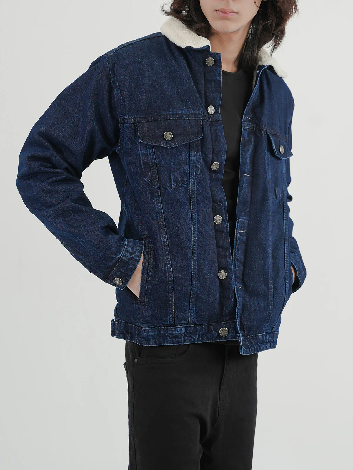 "NAHUATL" Regular Fit Denim Jacket - Image 4