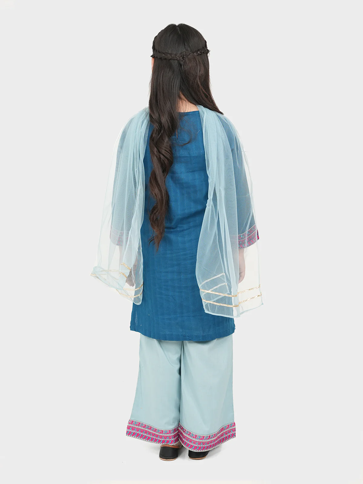 "NEPTUNE" Textured Lawn Three Piece Suit - Image 4