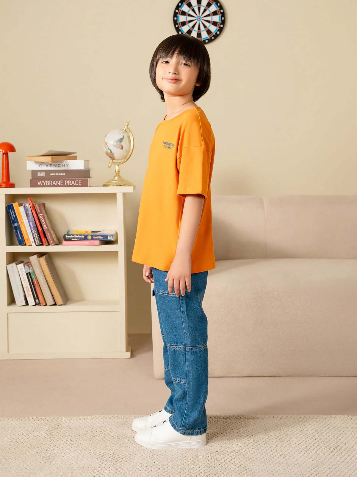 "NEVIN" Graphic Drop Shoulder T-Shirt - Image 4