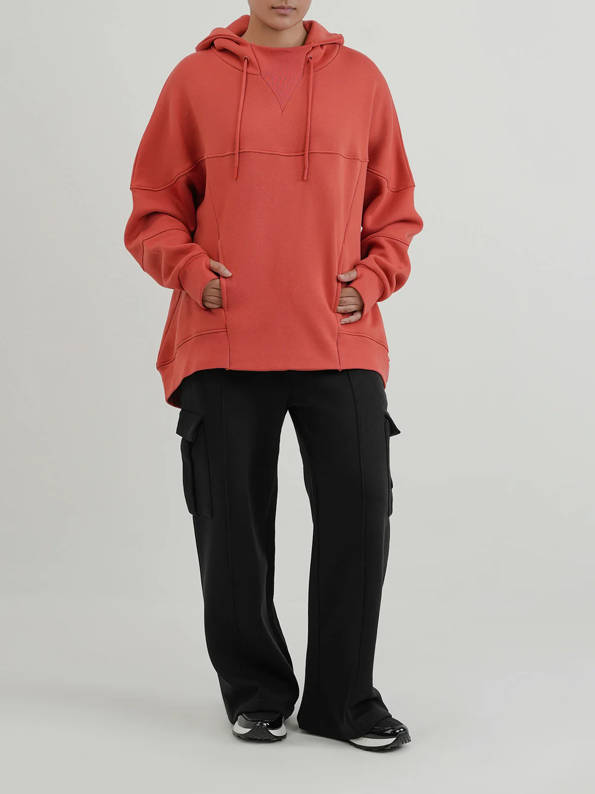"NHUCHA" Trendy Cut & Sew Fleece Hoodie - Image 2
