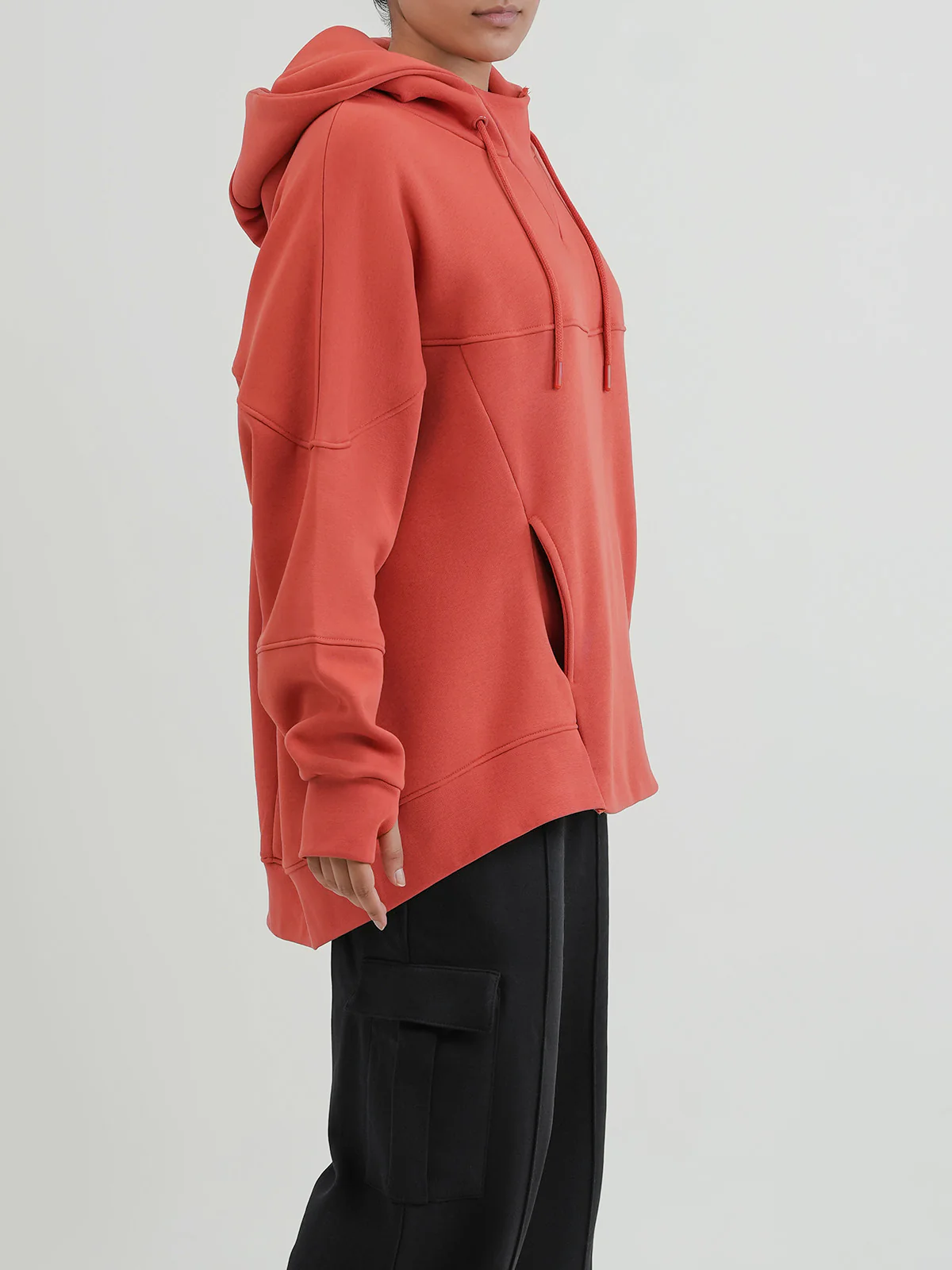 "NHUCHA" Trendy Cut & Sew Fleece Hoodie - Image 3