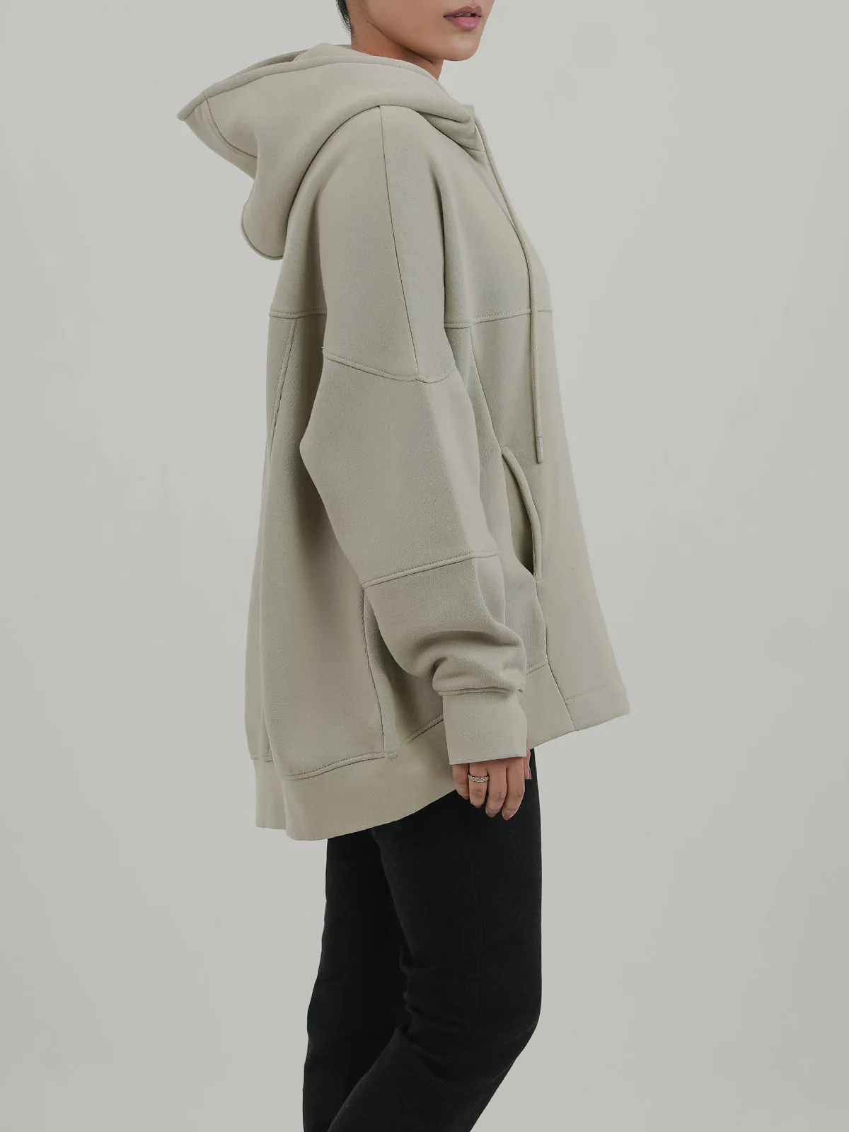 "NHUCHA" Trendy Cut & Sew Fleece Hoodie - Image 3
