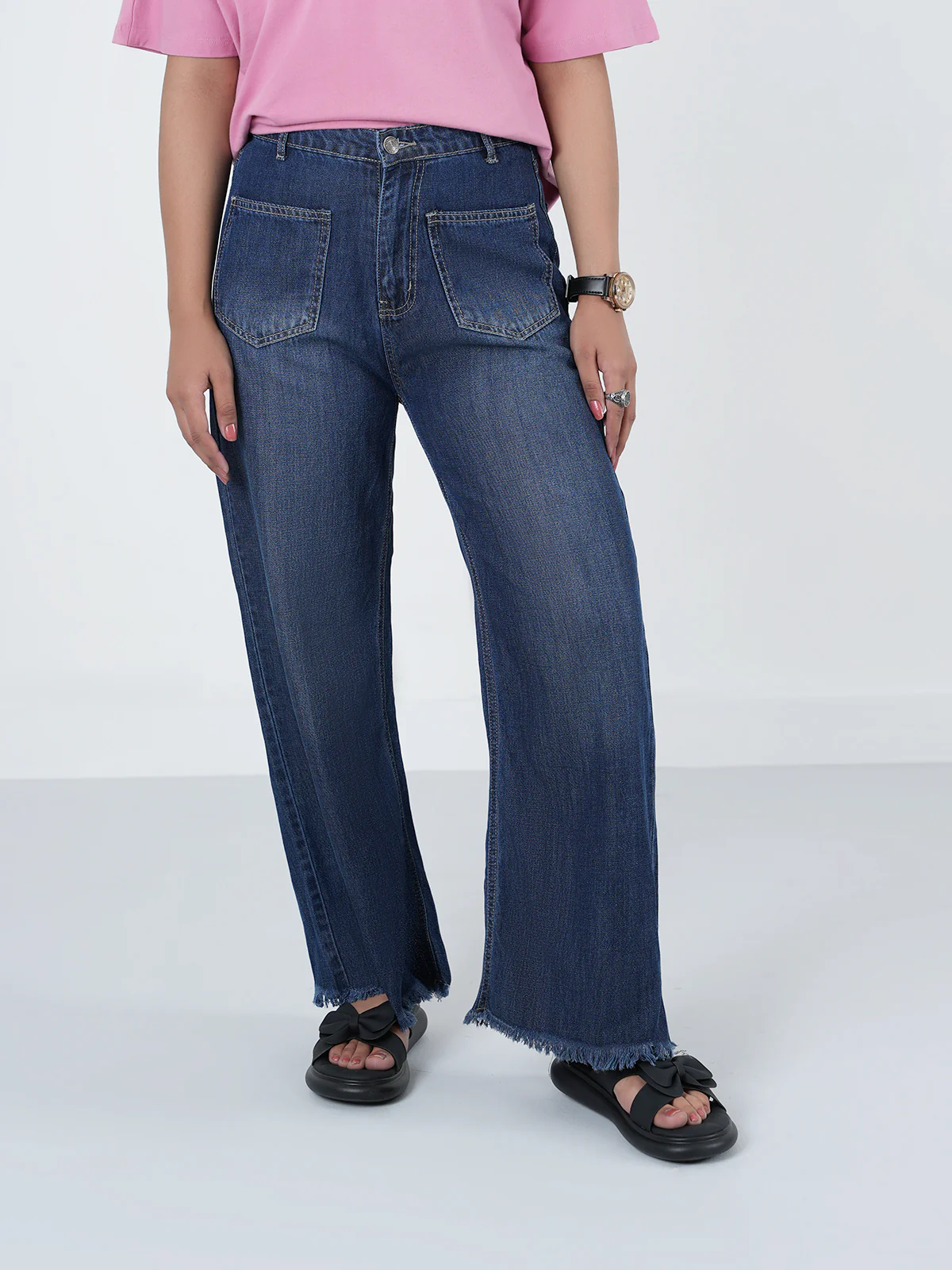 "NIRAV" Durable Plazo Fit Denim Pant