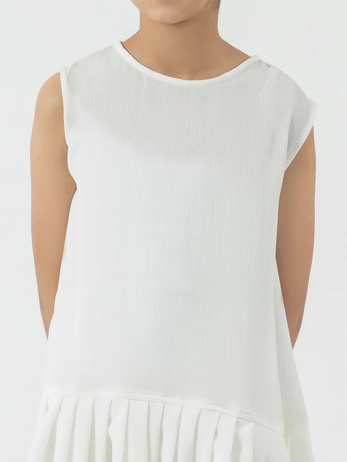 "OCTAV" Textured Regular Cotton Dress - Image 4
