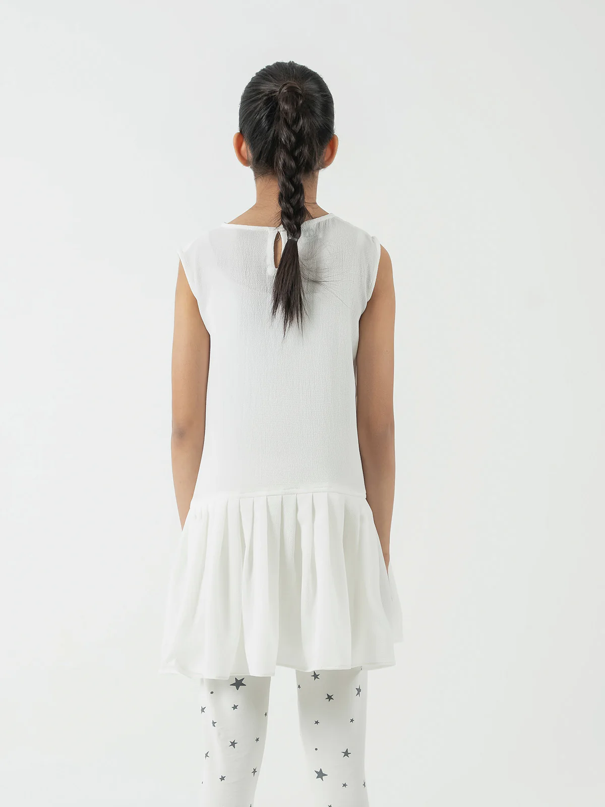 "OCTAV" Textured Regular Cotton Dress - Image 5