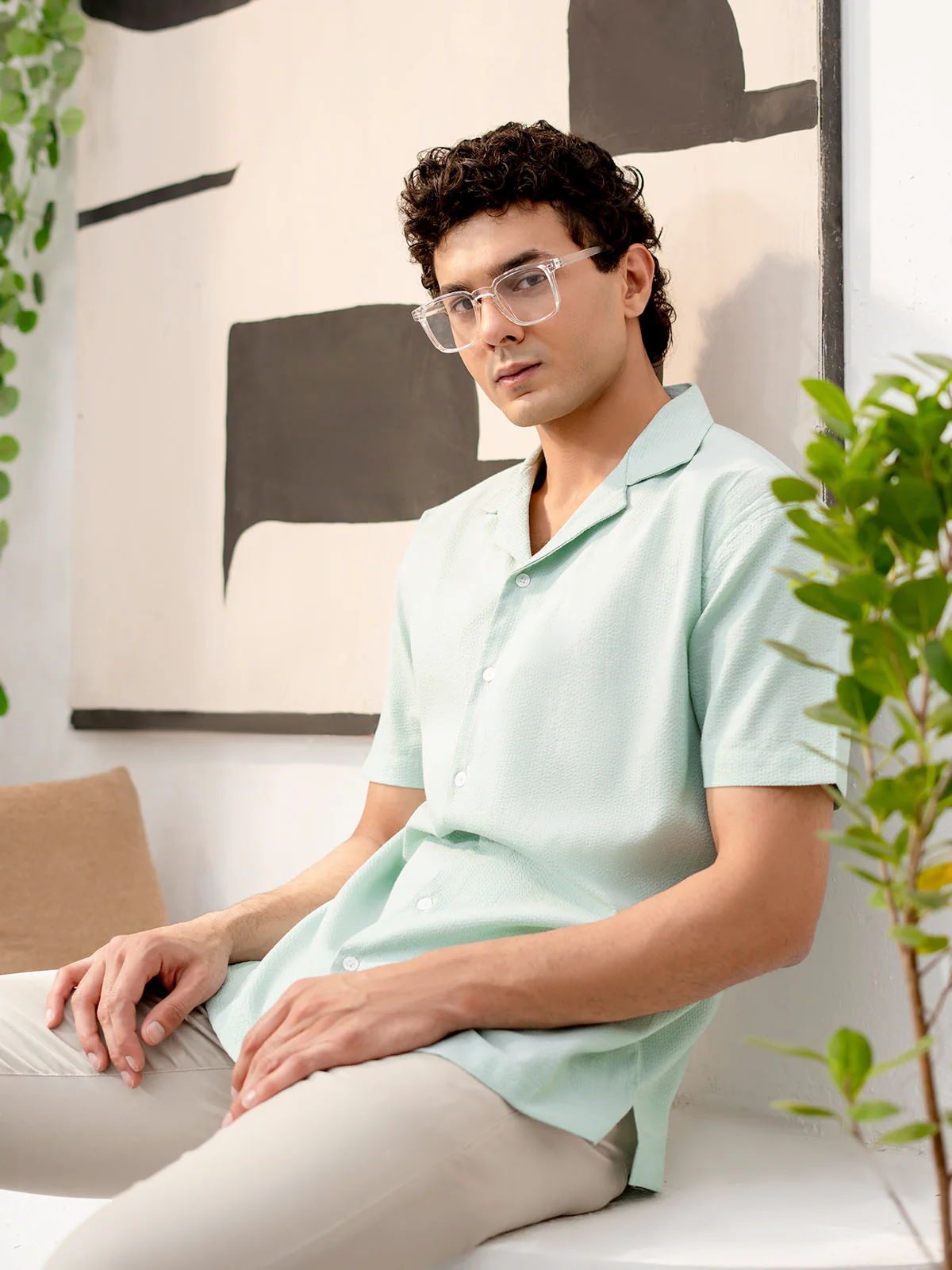 "OMARI" Regular Fit Cotton Casual Shirt - Image 3