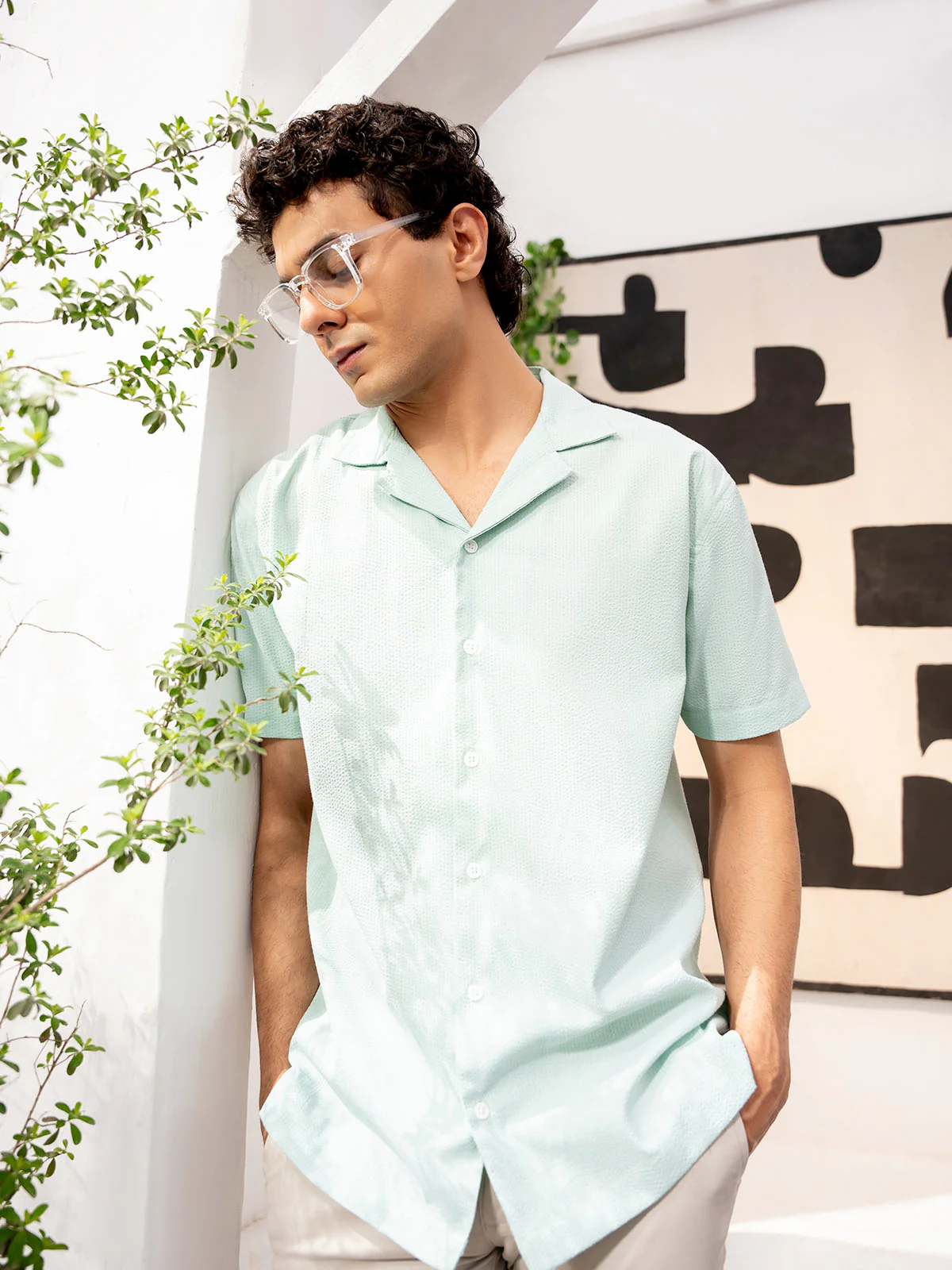 "OMARI" Regular Fit Cotton Casual Shirt - Image 5