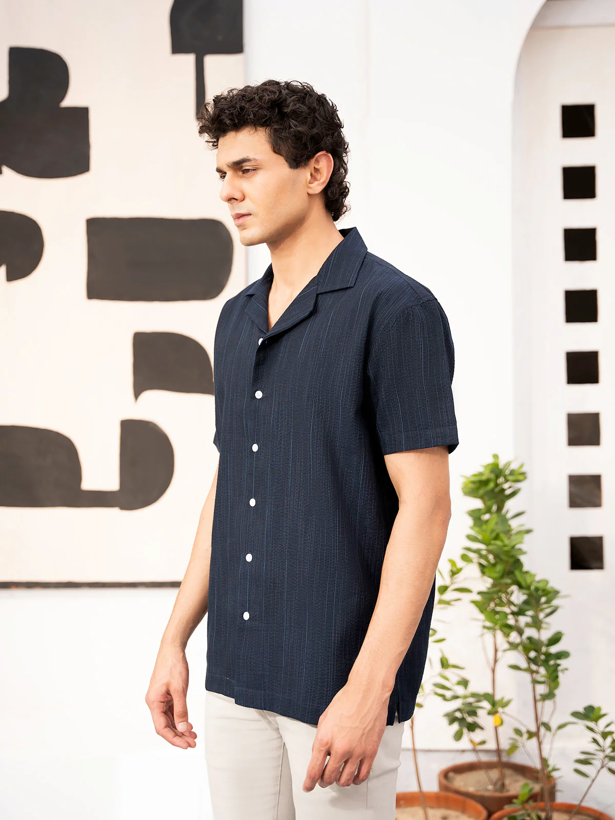 "OMARI" Regular Fit Cotton Casual Shirt - Image 2