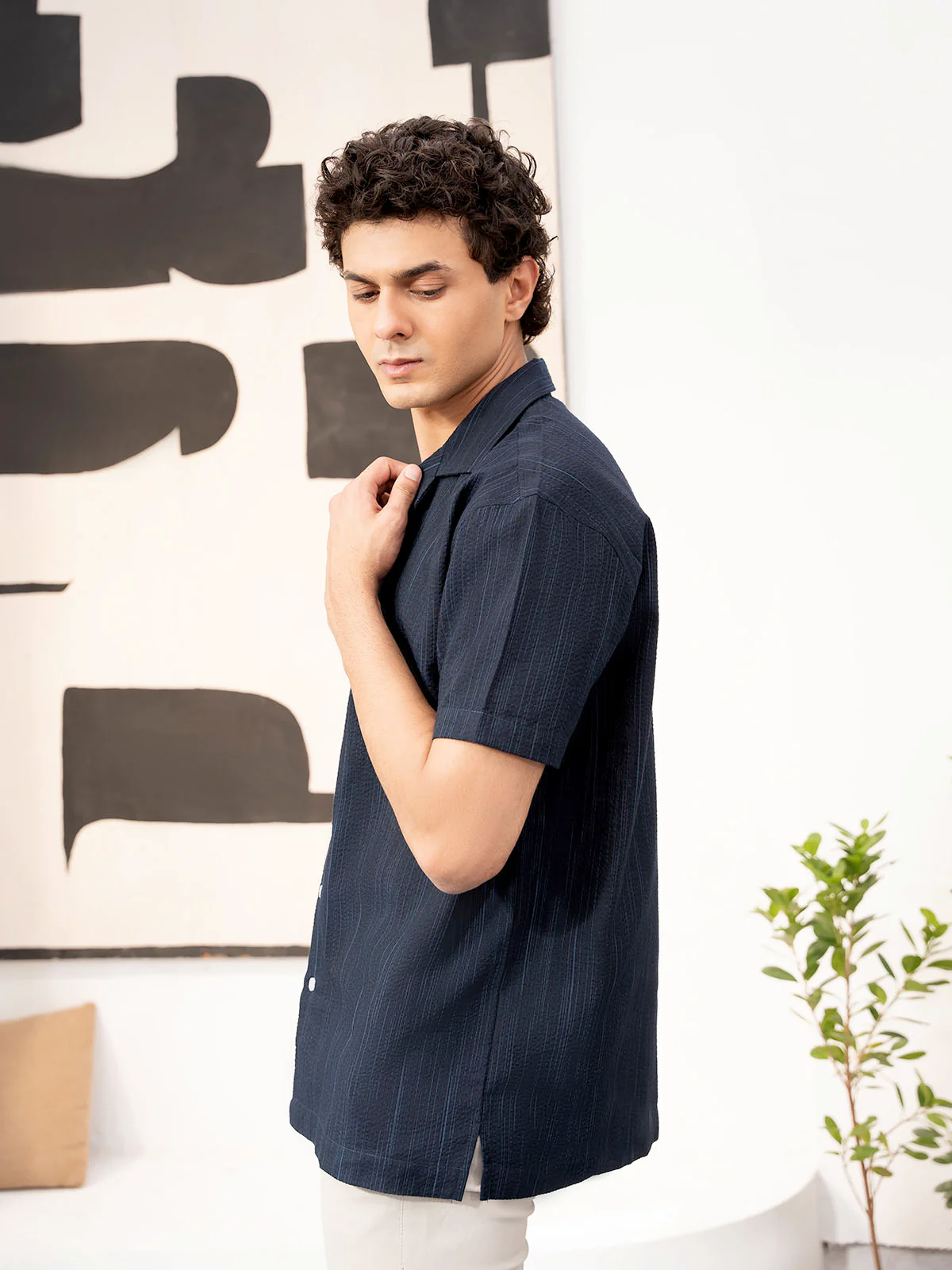 "OMARI" Regular Fit Cotton Casual Shirt - Image 5