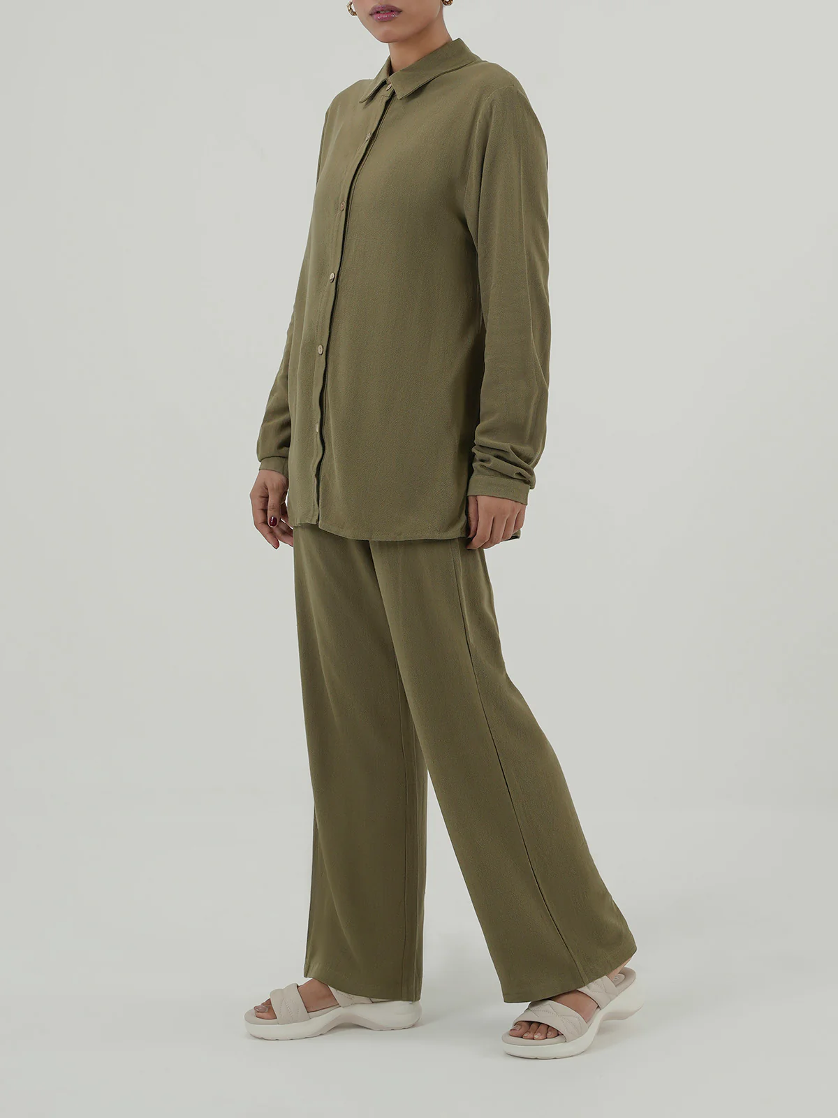 "ORAEFO" Regular fit Linen Co-Ord Set - Image 2