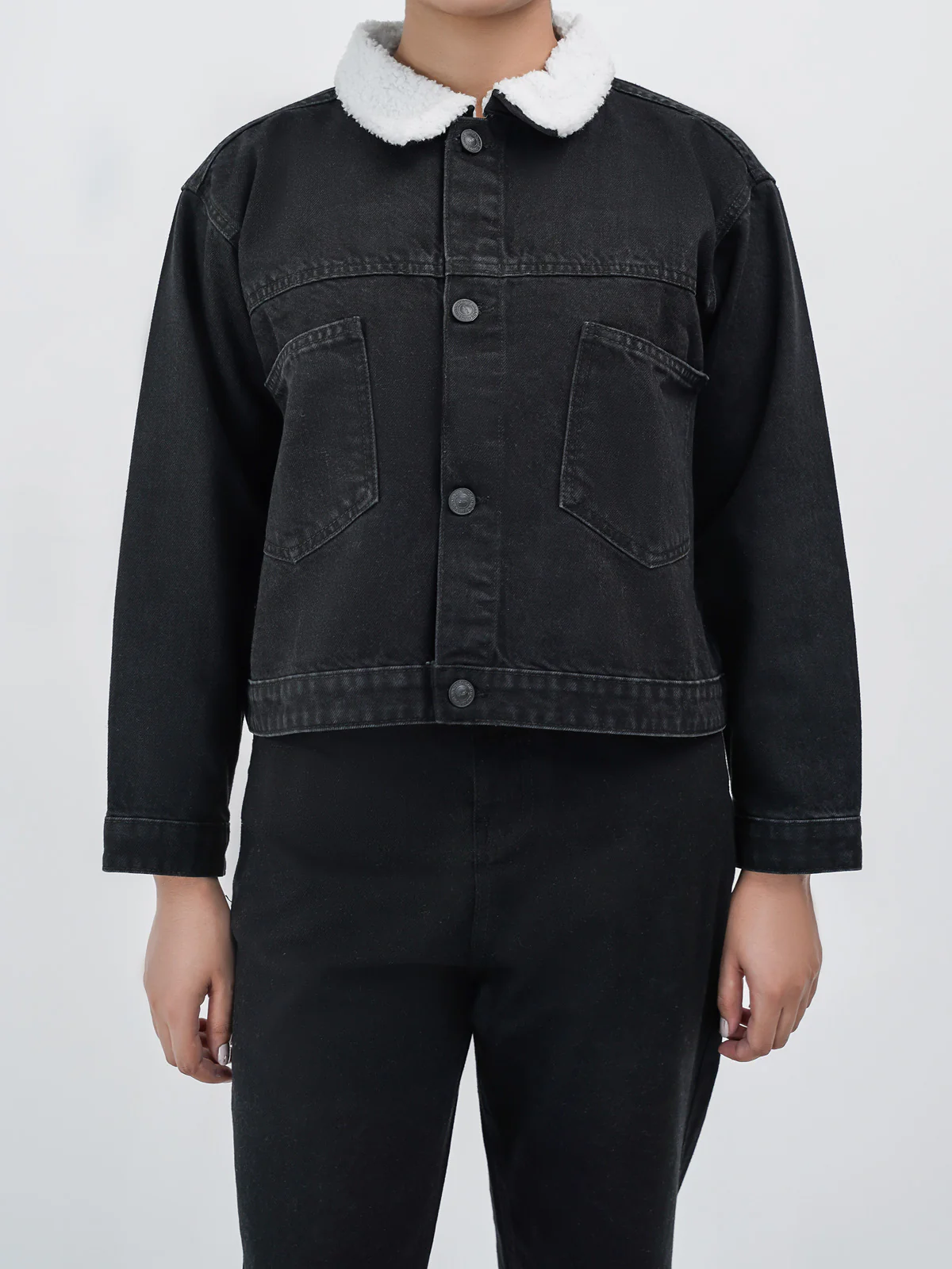"ORION" Button Up Cotton Denim Jacket - Image 2