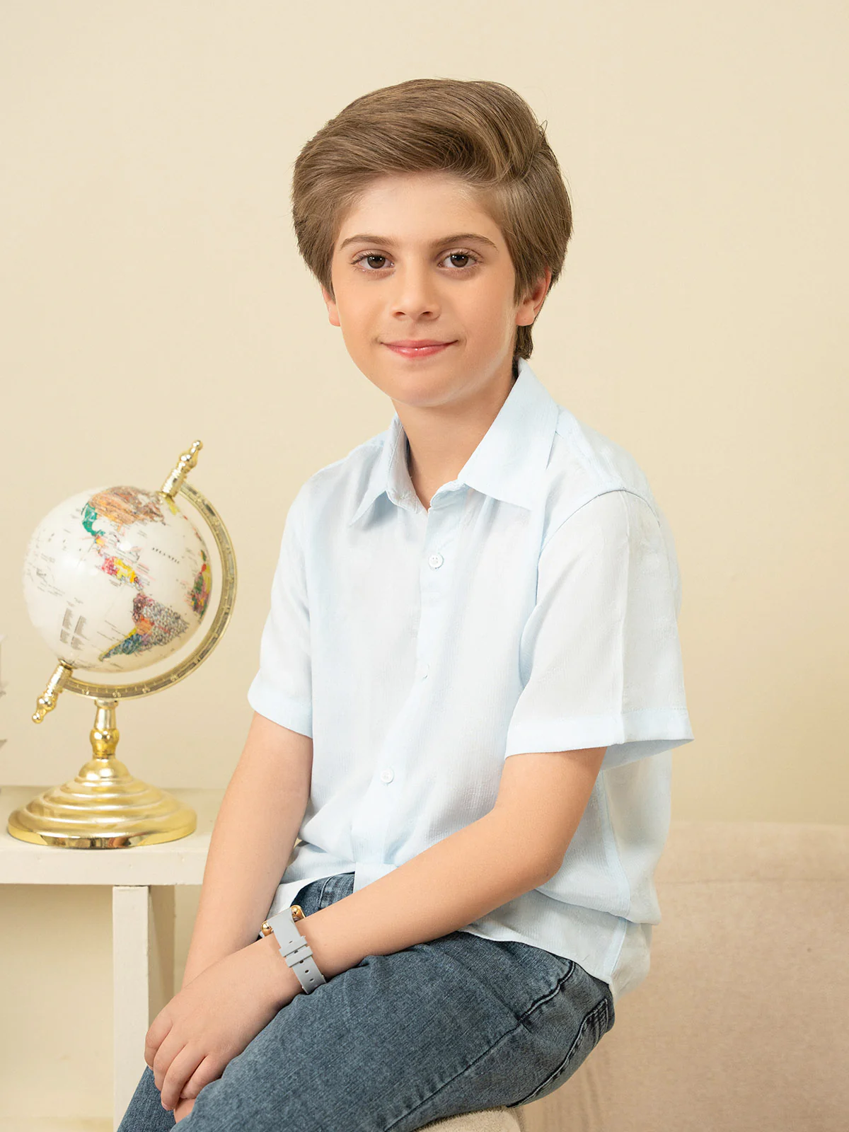 "OSIRIS" Solid Regular Fit Casual Shirt - Image 3