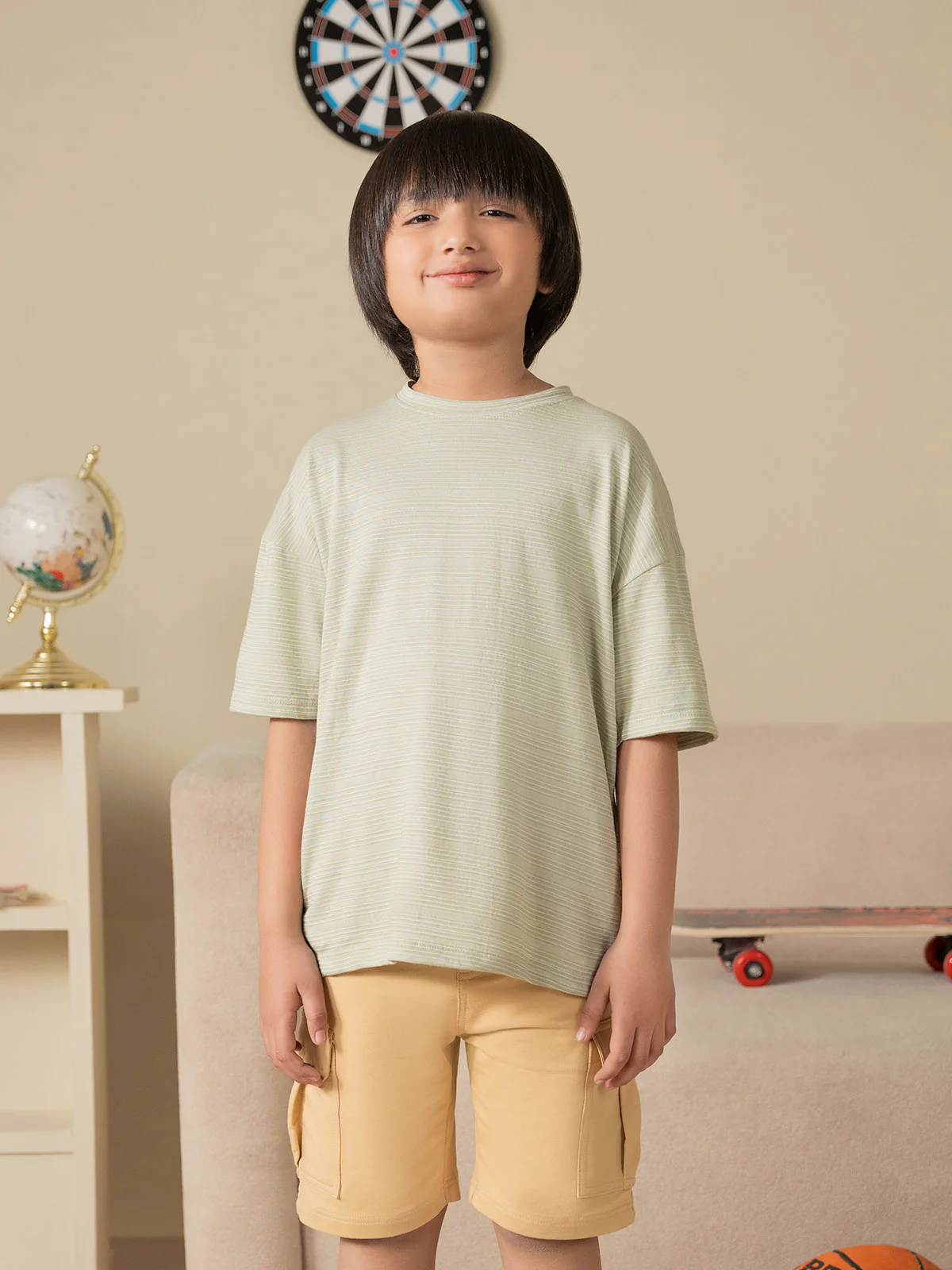 "OWURA" Basic Drop Shoulder T-Shirt