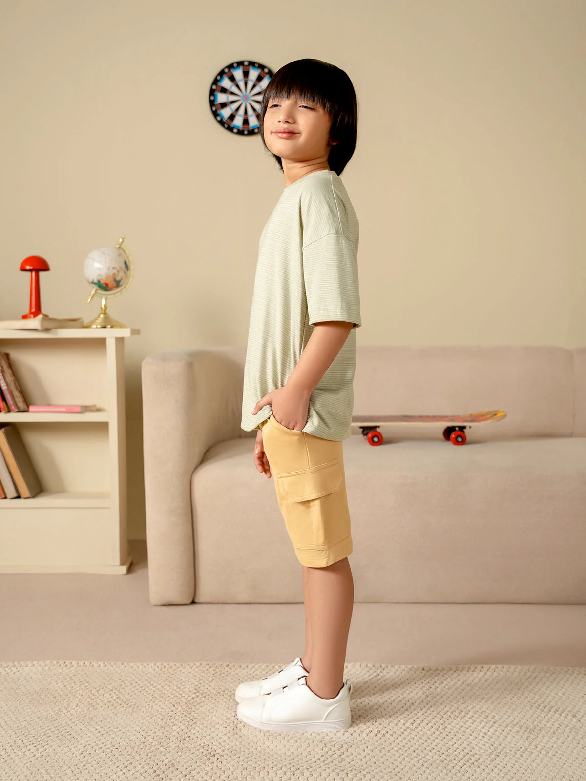 "OWURA" Basic Drop Shoulder T-Shirt - Image 2