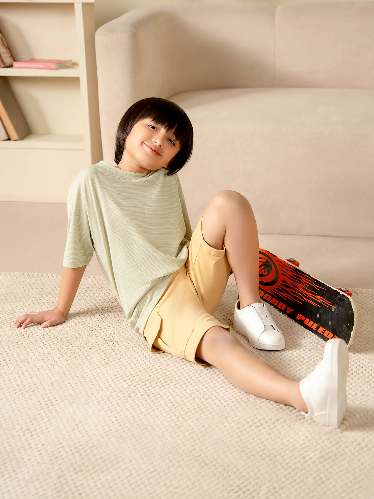 "OWURA" Basic Drop Shoulder T-Shirt - Image 3