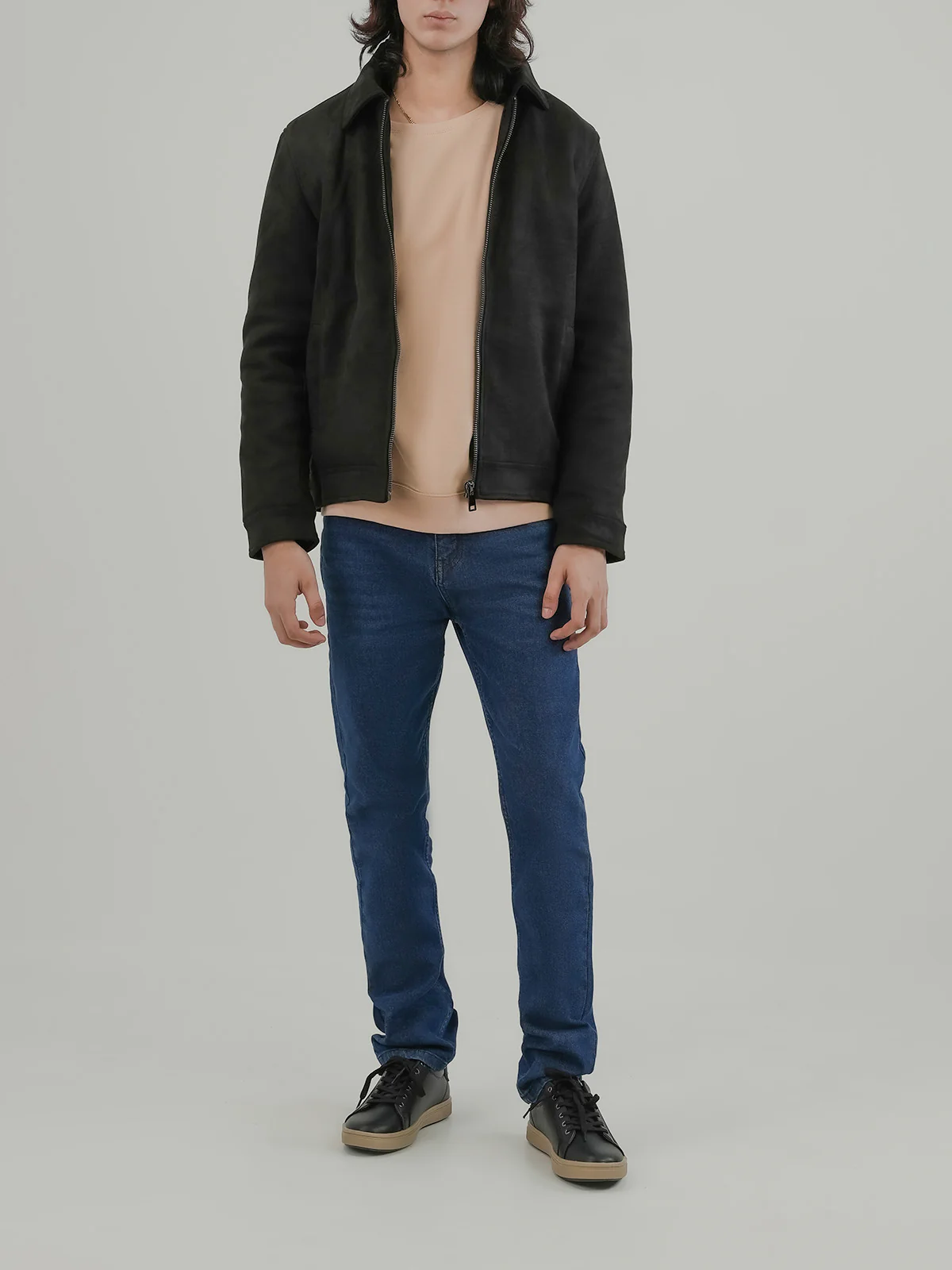 "PAOLA" Regular Fit Suede Jacket - Image 2