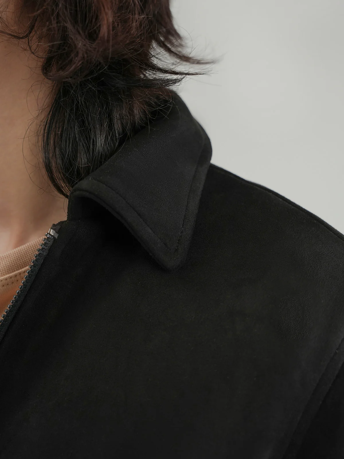 "PAOLA" Regular Fit Suede Jacket - Image 6