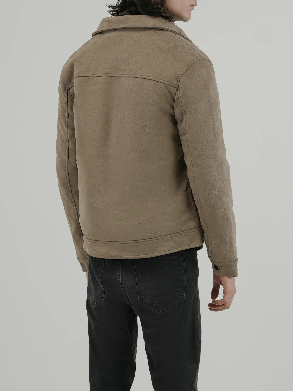 "PAOLA" Regular Fit Suede Jacket - Image 6