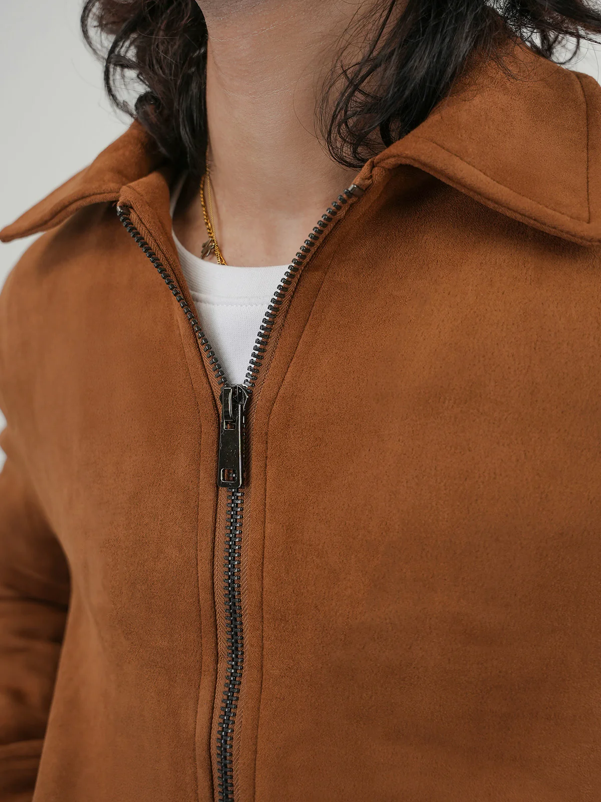 "PAOLA" Regular Fit Suede Jacket - Image 5