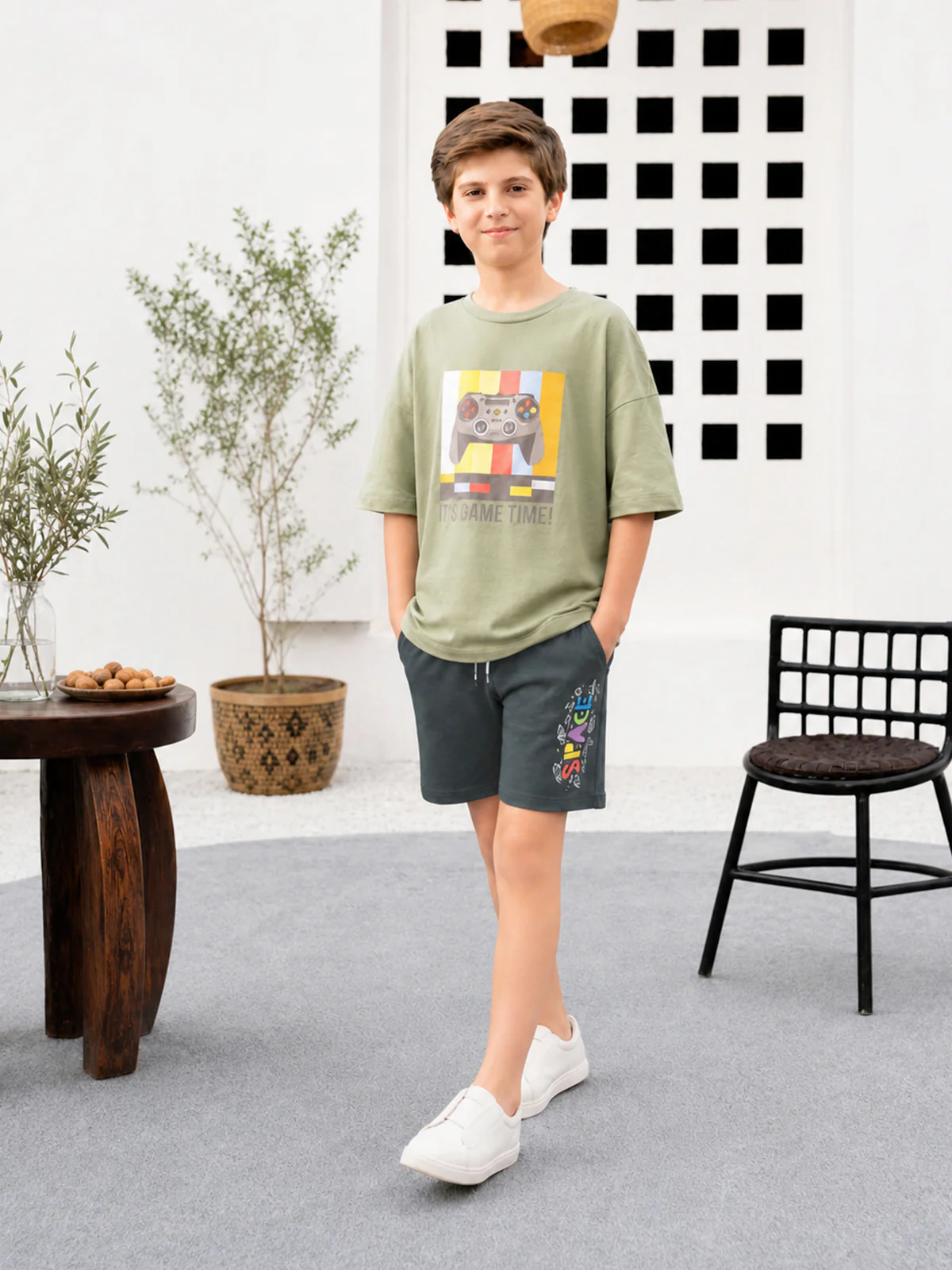 "PARTHIV" Basic Regular Fit Knits Shorts - Image 2