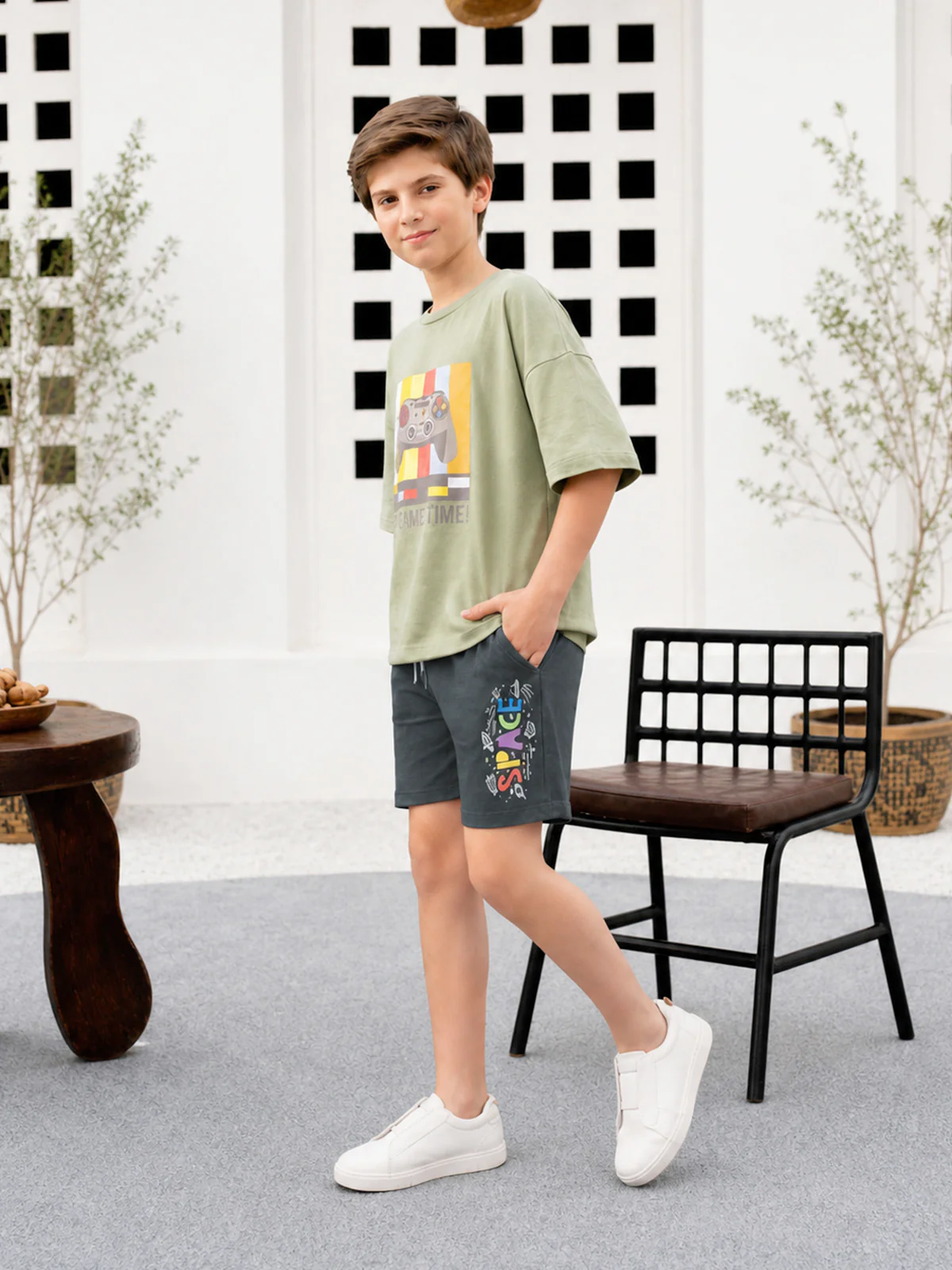 "PARTHIV" Basic Regular Fit Knits Shorts - Image 3